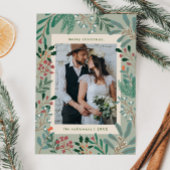 クリスマスボタニカルセージ写真ホリデーカード シーズンカード
