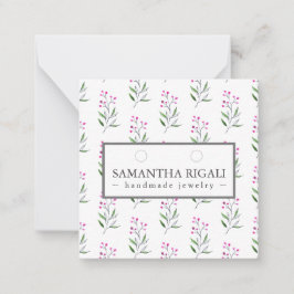 クリスマスボタニカルネックレスイヤリングディスプレイ ノートカード