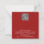 クリスマスボタニカルネックレスイヤリングディスプレイ ノートカード (裏面)