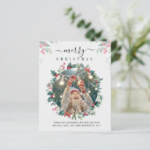 クリスマスボタニカルフォトホリデーズグリーティングカード (スタンド正面)