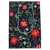 クリスマスボタニカルベリーズファームハウスカントリーWr ミディアムペーパーバッグ (裏面)