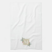 クリスマスボタニカルモノグラム キッチンタオル (縦)