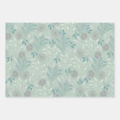 クリスマスボタニカルラッピング紙セット ラッピングペーパーシート (正面2)