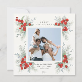 クリスマスボタニカルレッドベリーズホリデーフォト