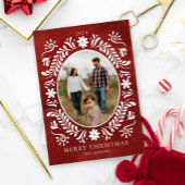 クリスマスボタニカルレッド写真 シーズンカード