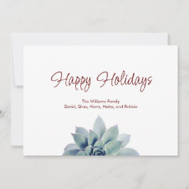 クリスマスボタニカル多肉性フェスティバルタイポグラフィ シーズンカード