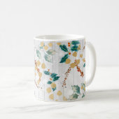 クリスマスボタニカル木製板 コーヒーマグカップ (正面右)