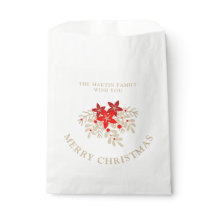 クリスマスボタニックホリーブランチアンドポインセティアス