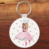 クリスマスボタンのキーチェーンライトヘアナツクラッカー キーホルダー (正面)