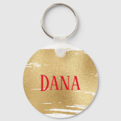 クリスマスボタンのキーチェーンLt Brwnヘアナツクラッカー キーホルダー (裏面)