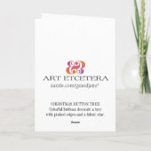 クリスマスボタンツリーのグリーティングカード シーズンカード (裏面)