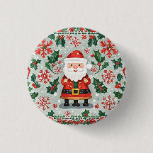 クリスマスボタンバッジ