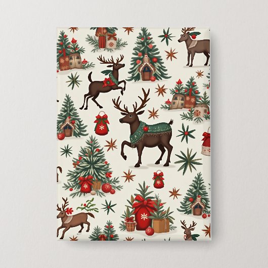 クリスマスボタン 缶バッジ (正面)