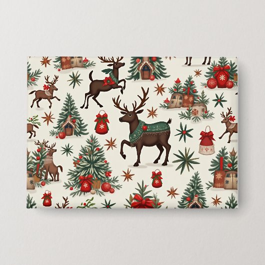 クリスマスボタン 缶バッジ (正面)