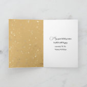 クリスマスボックスにゴールデンレトリバーの子犬 シーズンカード (内部)