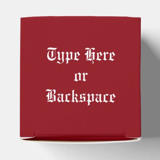 クリスマスボックスをパーソナライズしたブラックサンタギフトボックス フェイバーボックス (上部)