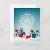 クリスマスボックスサンキューカード サンキューカード (正面/裏面)