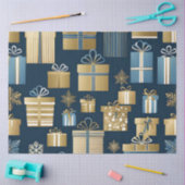 クリスマスボックスティッシュペーパー 薄葉紙 (クラフト)