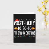 クリスマスボディビルでジムに行きそうだ カード (黄色い花)