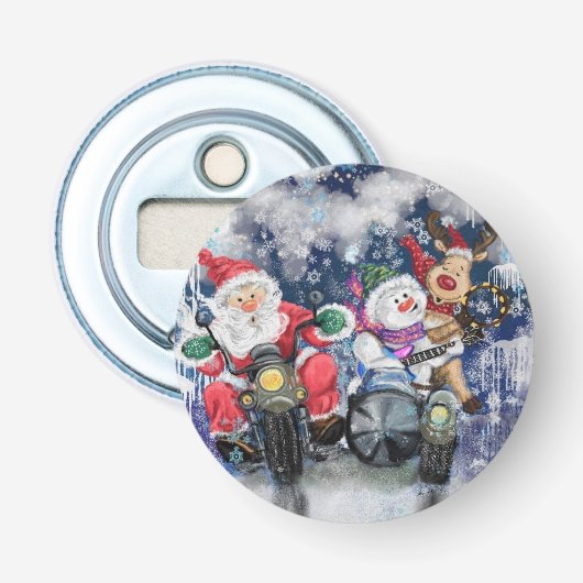 クリスマスボトルオープナーとハッピーフレンズ 栓抜き (正面)