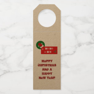 クリスマスボトルハンガーラベル ボトルネックタグ