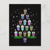 クリスマスボバティーギフトメンズウィメンズクリスマスツリー ポストカード (正面)