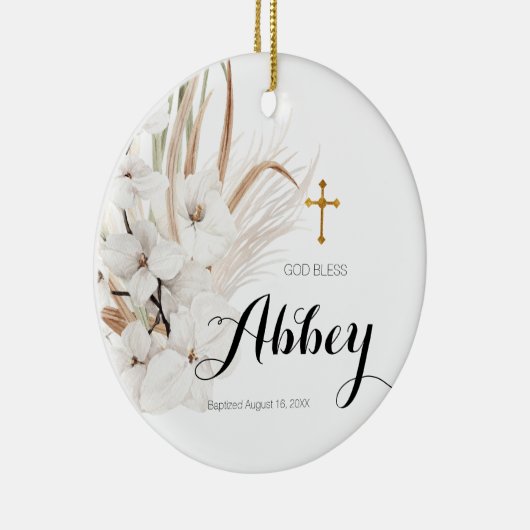 クリスマスボヘミアンバプテスマオーナメント神祝福 セラミックオーナメント (右)