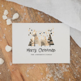クリスマスボホのグリーティングカード ノートカード