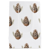 クリスマスボホウォーターカラーラッピング紙 ミディアムペーパーバッグ (裏面)