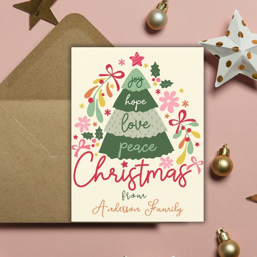 クリスマスボホフラワーグリーティングススススススススカンジナビア シーズンポストカード