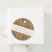 クリスマスボホボタニカルグリーンリー写真カスタム フェイバータグ (インサイチュ)