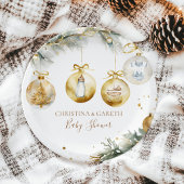 クリスマスボホメリー小さな赤ちゃんシャワー ペーパープレート