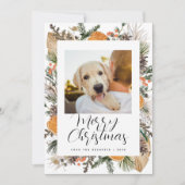 クリスマスボホ乾植物家族写真保田 シーズンカード (正面)