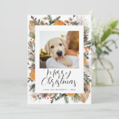 クリスマスボホ乾植物家族写真保田 シーズンカード (スタンド正面)