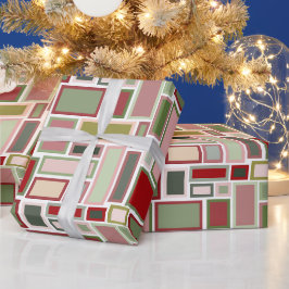 クリスマスボホ長方形 ラッピングペーパー