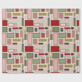 クリスマスボホ長方形 ラッピングペーパー (フラット)