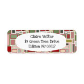 クリスマスボホ長方形 ラベル (正面)