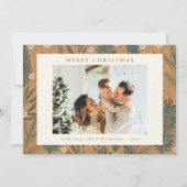 クリスマスボモダンーホ植物緑2枚の写真 シーズンカード (正面)