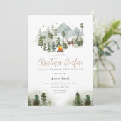 クリスマスボンドファイアウィンターフォレストディアホリデーパーティー 招待状 (スタンド正面)