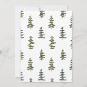 クリスマスボンドファイアウィンターフォレストディアホリデーパーティー 招待状 (裏面)