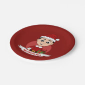 クリスマスボーイ漫画紙プレート ペーパープレート (アングル)