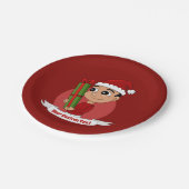 クリスマスボーイ漫画紙プレート ペーパープレート (アングル)