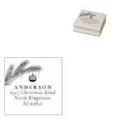 クリスマスボーエレガントルスクリプト差出人住所 ラバースタンプ (押印)