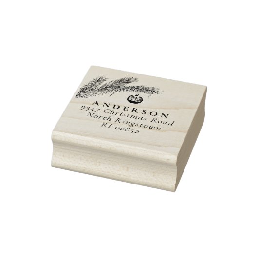 クリスマスボーエレガントルスクリプト差出人住所 ラバースタンプ (スタンプ)