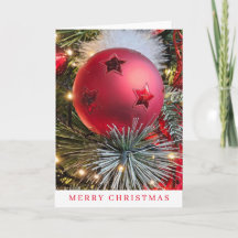 クリスマスボーカリングを閉めるクリスマスカード