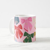 クリスマスボーズコケットピンク コーヒーマグカップ (正面左)