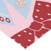 クリスマスボーズコケットピンク ショートテーブルランナー (コーナー)