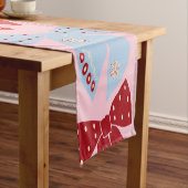 クリスマスボーズコケットピンク ショートテーブルランナー (インサイチュ)