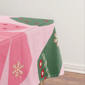 クリスマスボーズコケットピンク テーブルクロス (インサイチュ)