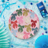 クリスマスボーズコケットピンク ペーパープレート (パーティー)